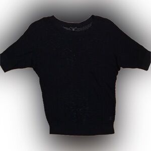 Express Crochet Knit Sweater Top Black Women’s Small